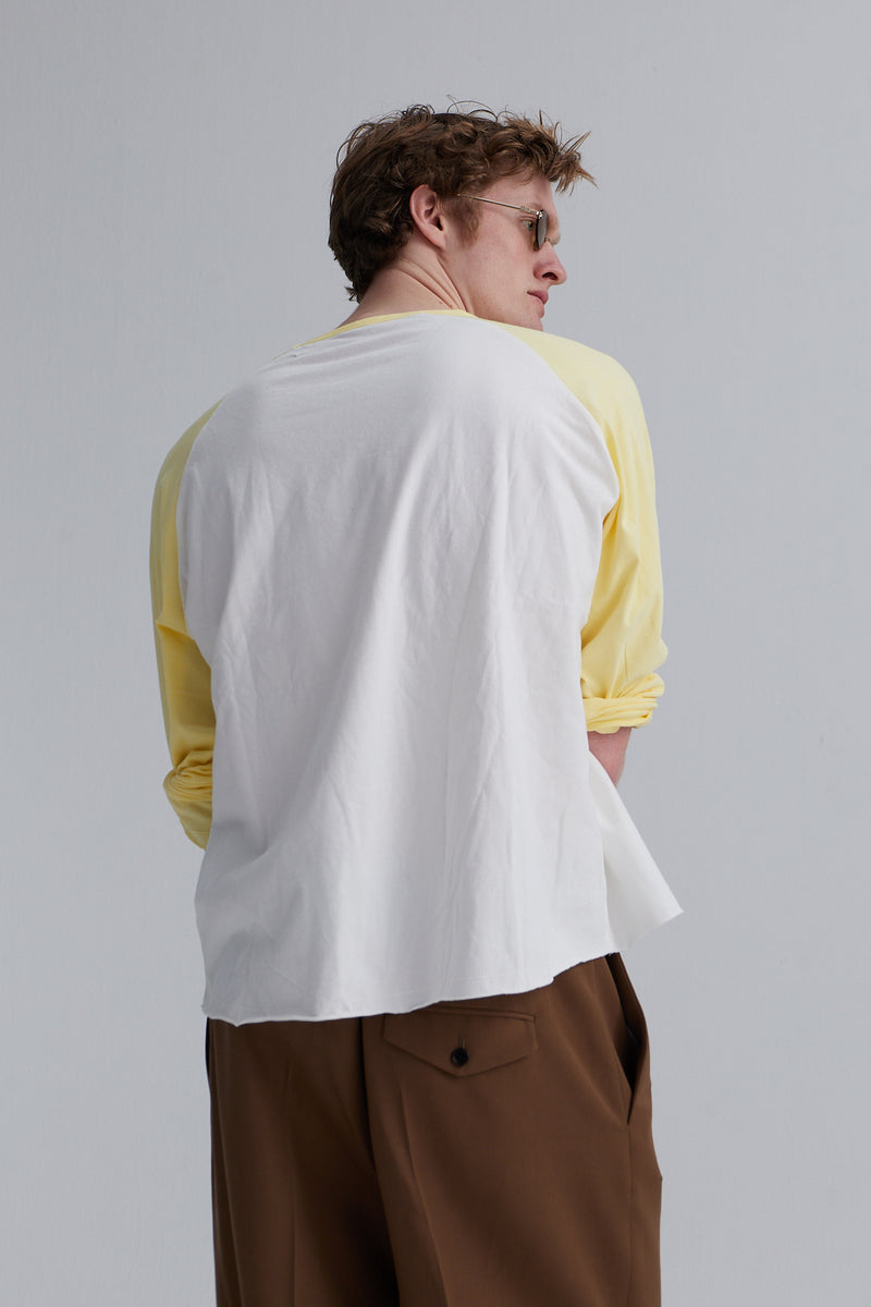 two tone sweat alfie cotton yellow