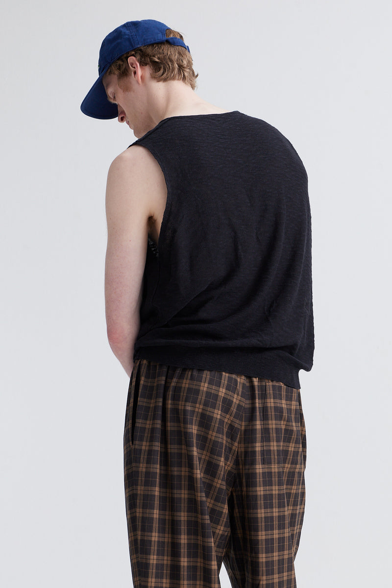 tank rosie cotton linen black