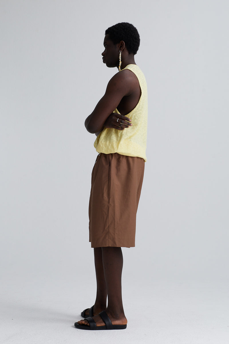 long short milan wool mohair tabacco