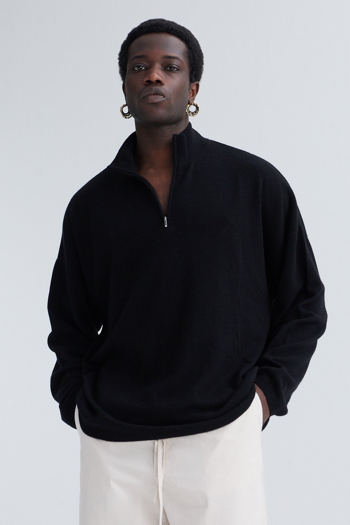 cashmere sweater nino cashmere black