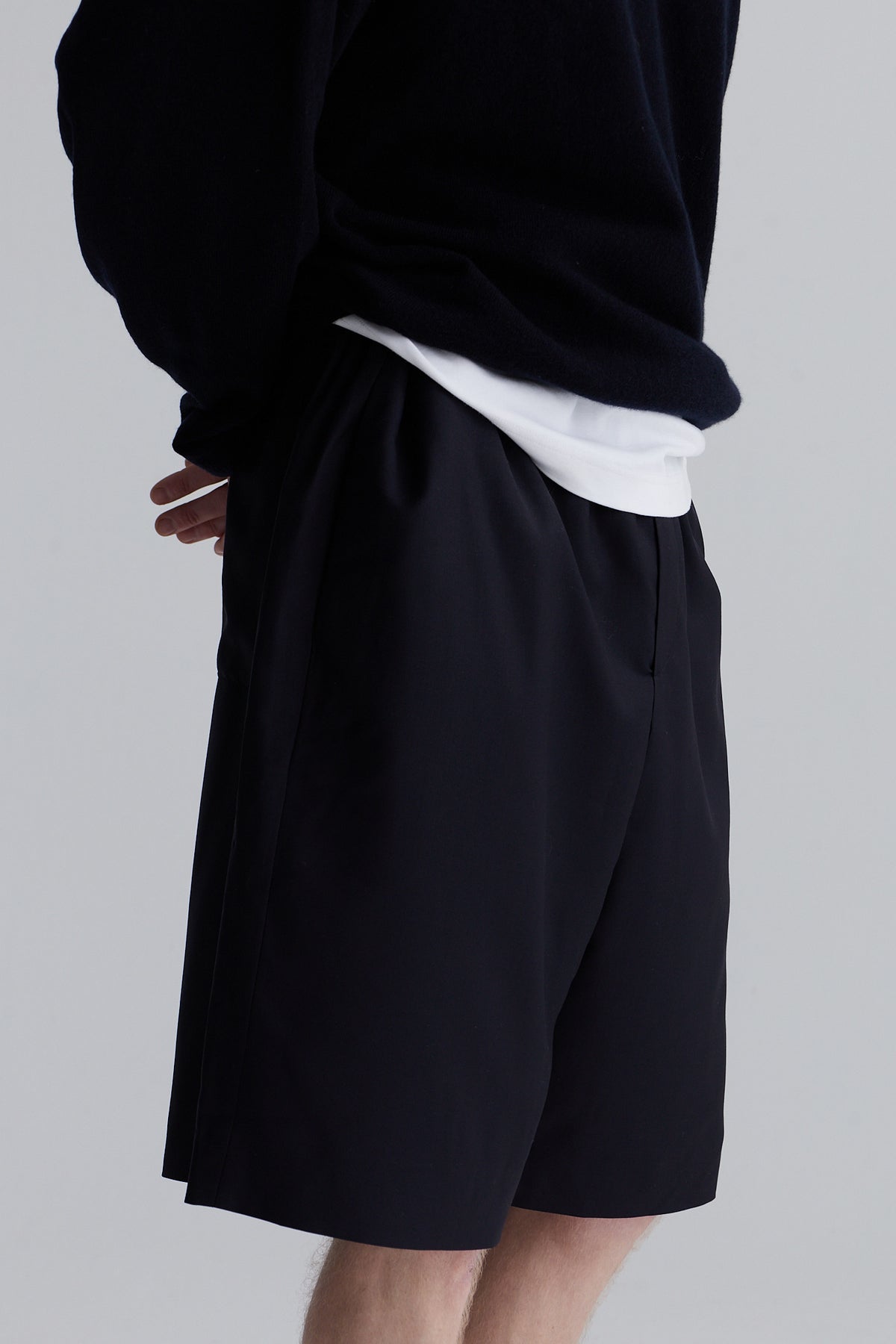 long short milan wool mohair navy