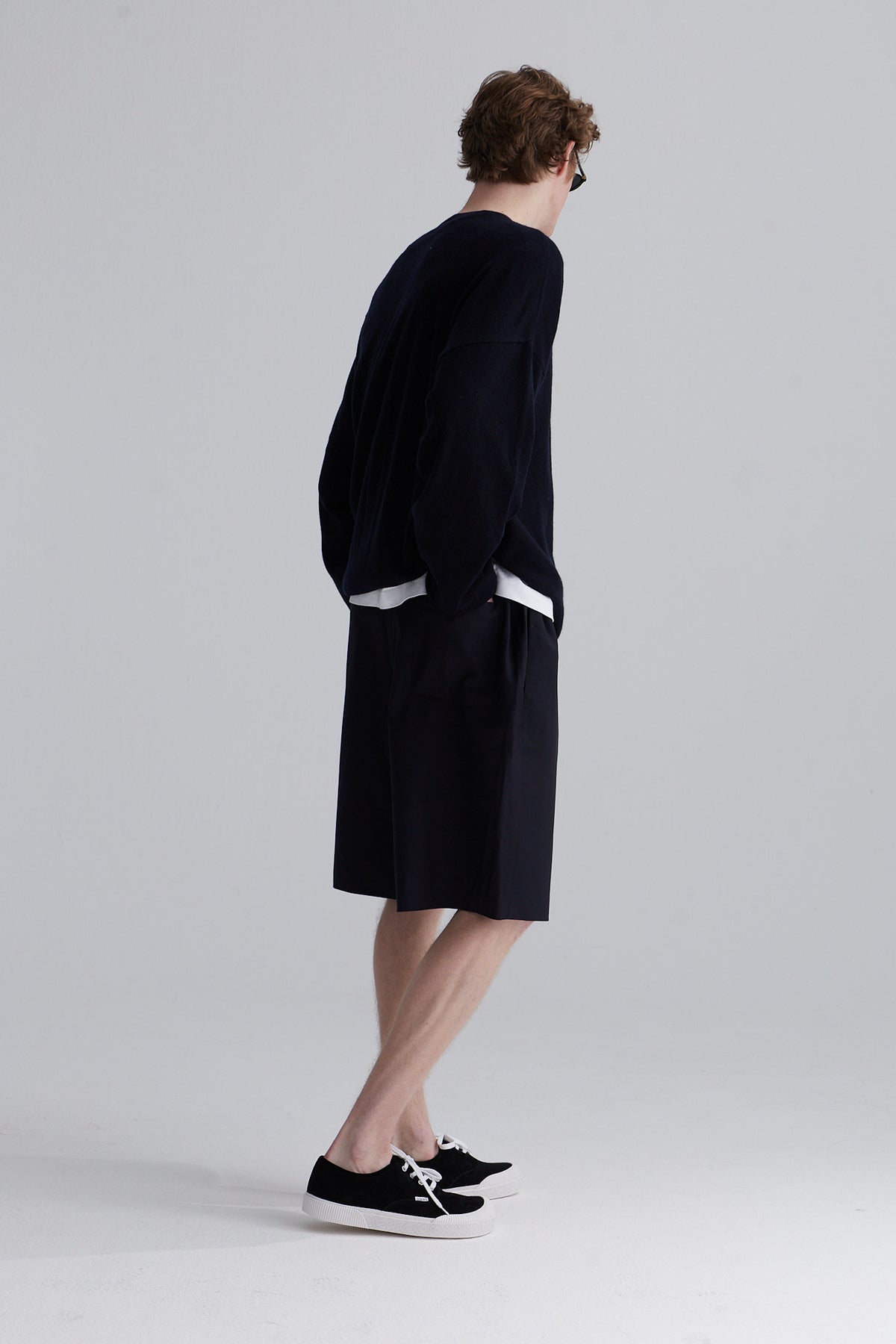 long short milan wool mohair navy