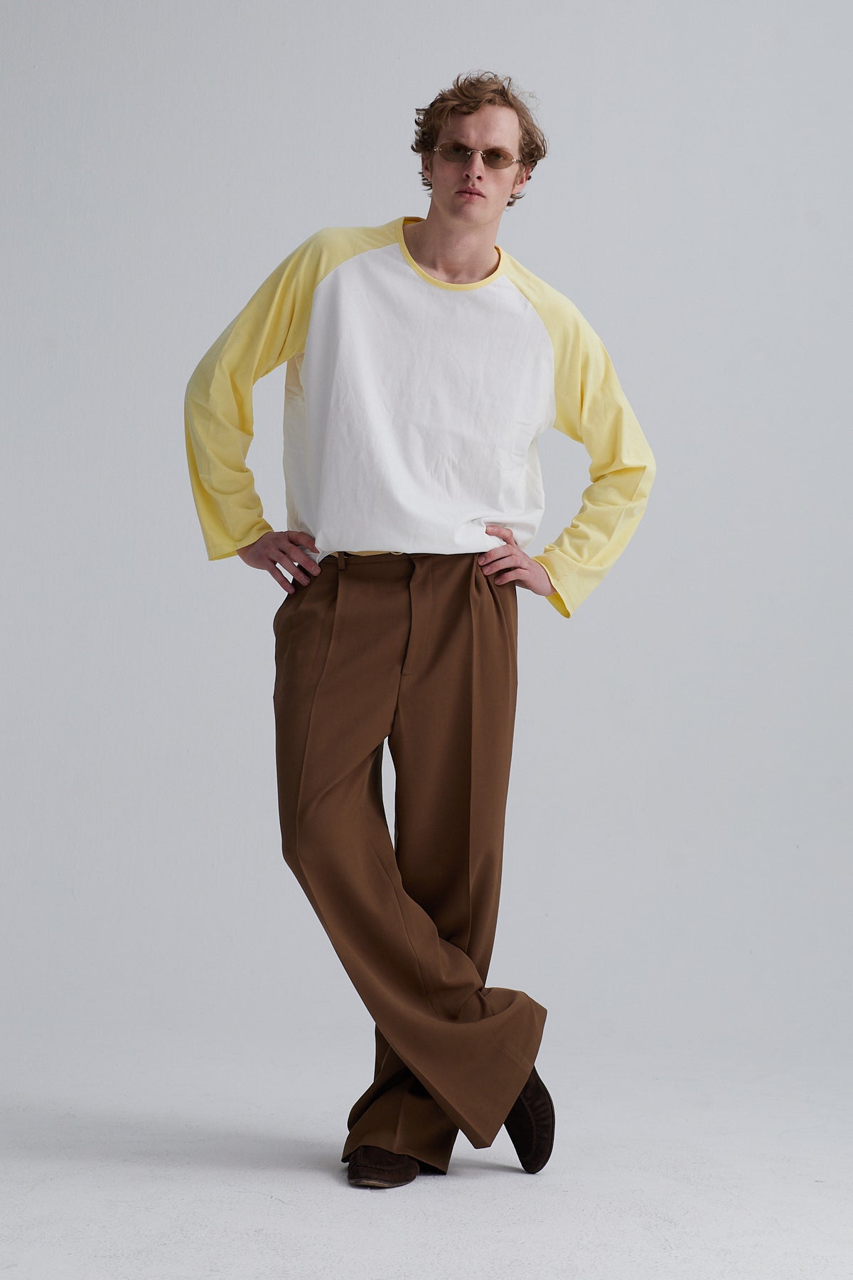 two tone sweat alfie cotton yellow