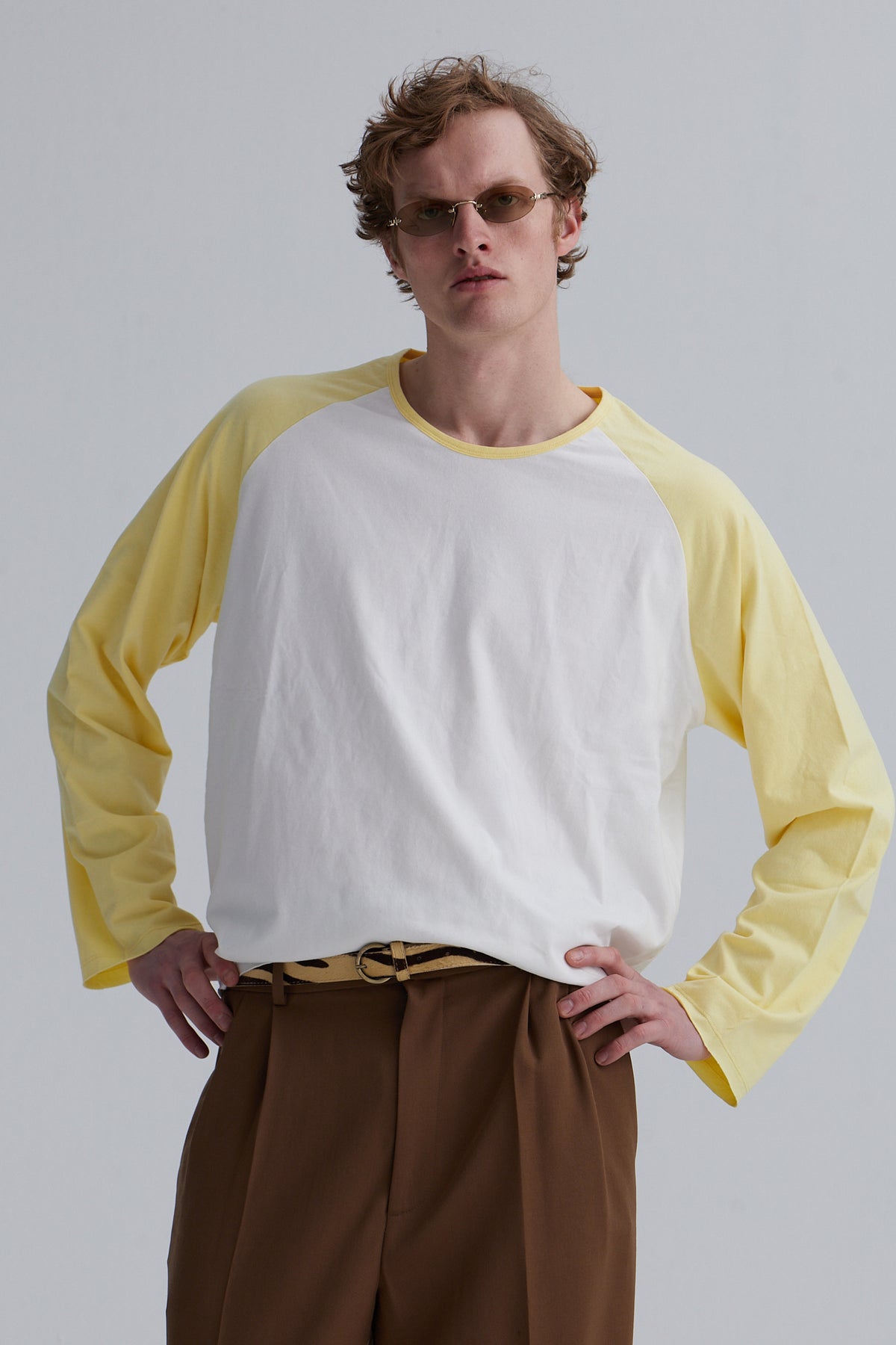 two tone sweat alfie cotton yellow
