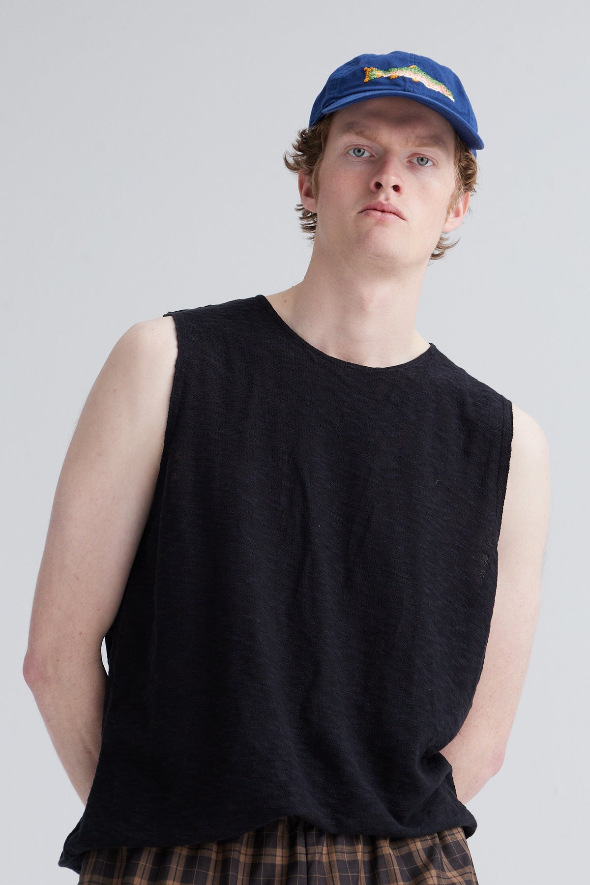 tank rosie cotton linen black