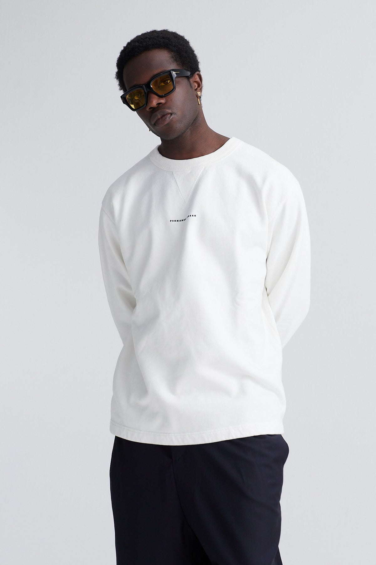 crew t sweat cotton white
