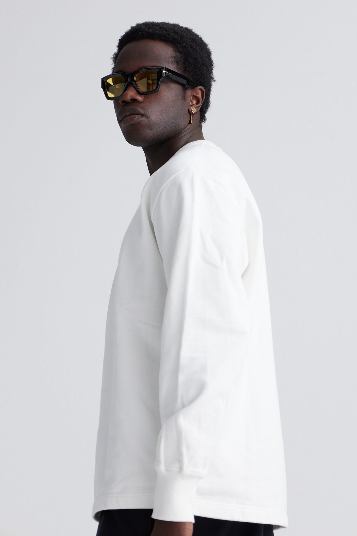 crew t sweat cotton white