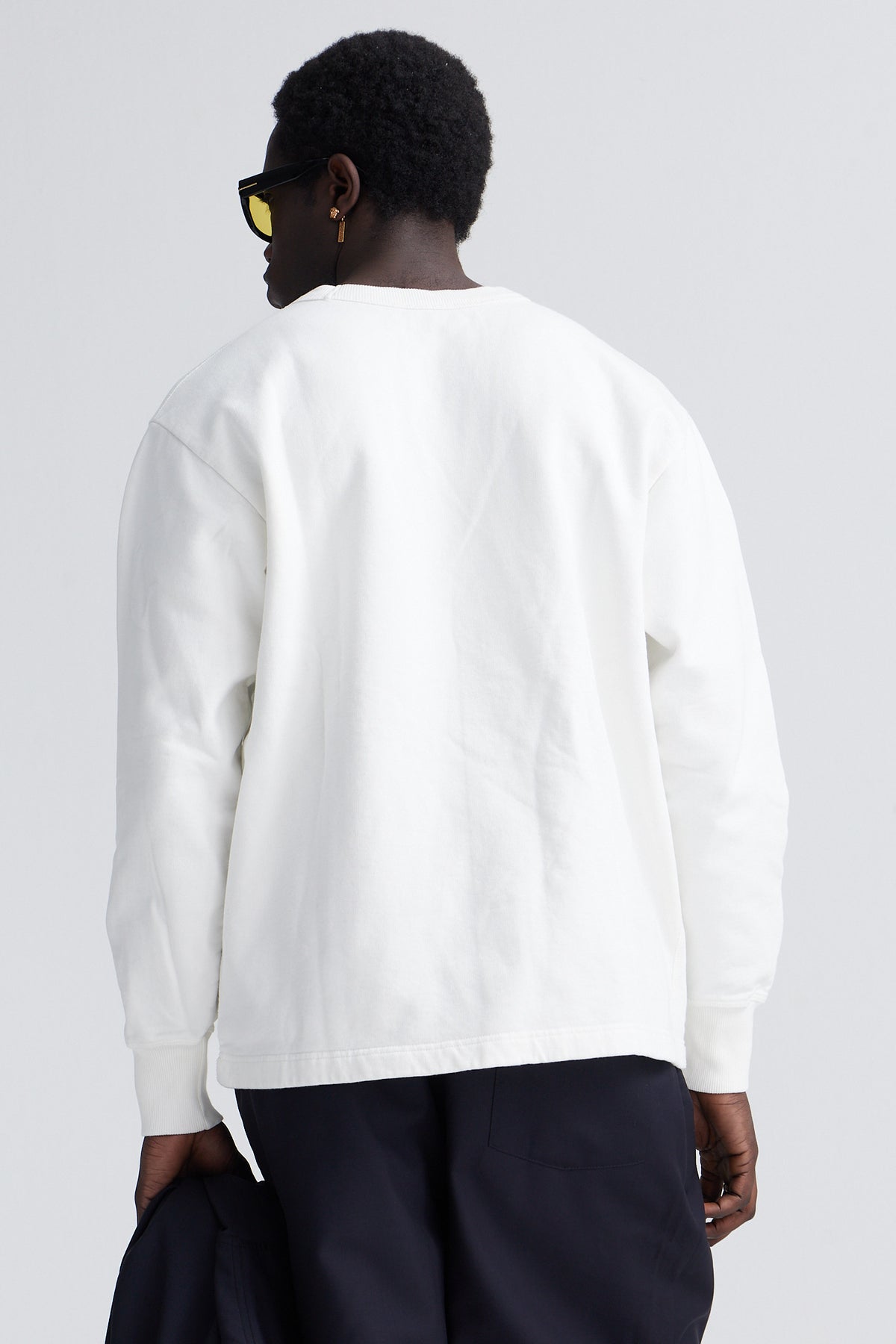 crew t sweat cotton white