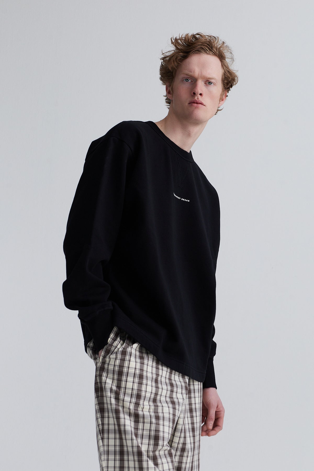 crew t sweat cotton black