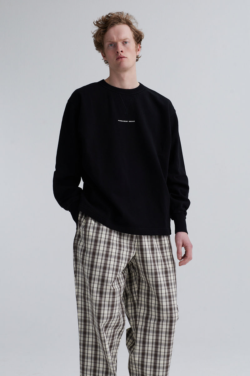 crew t sweat cotton black