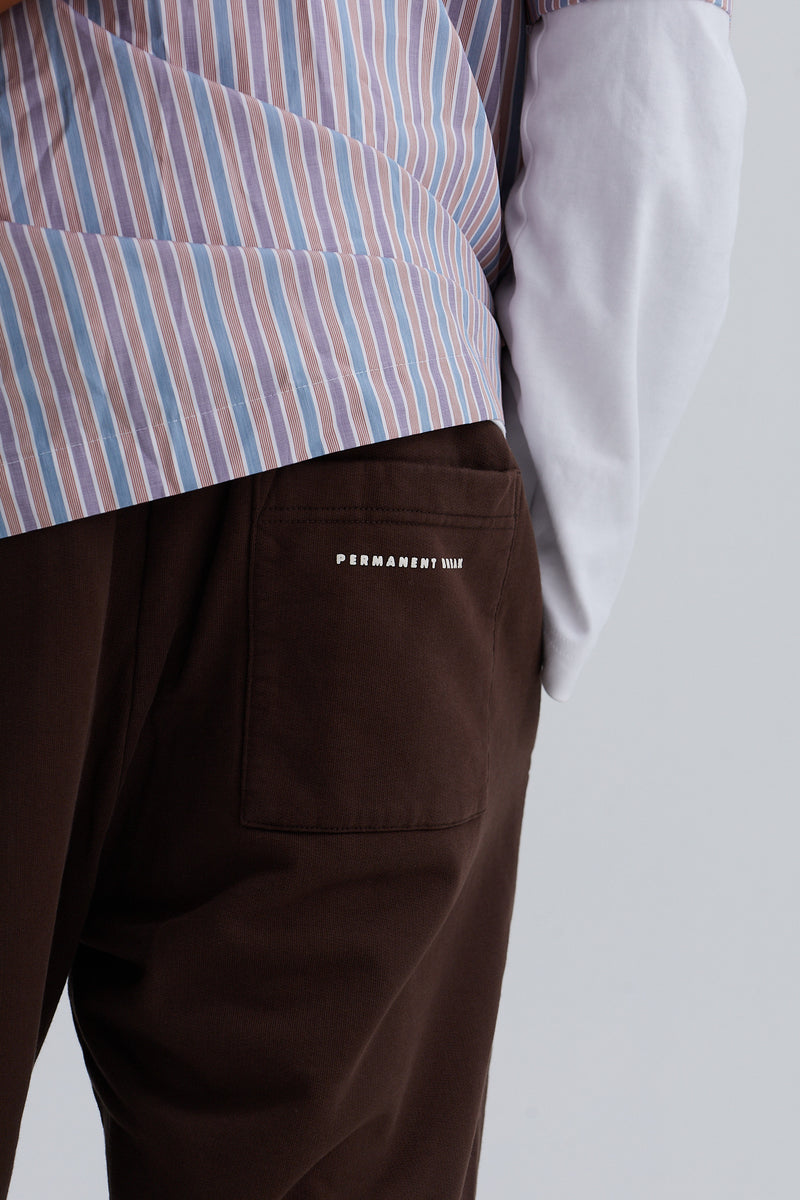 sweat pants leo cotton brown