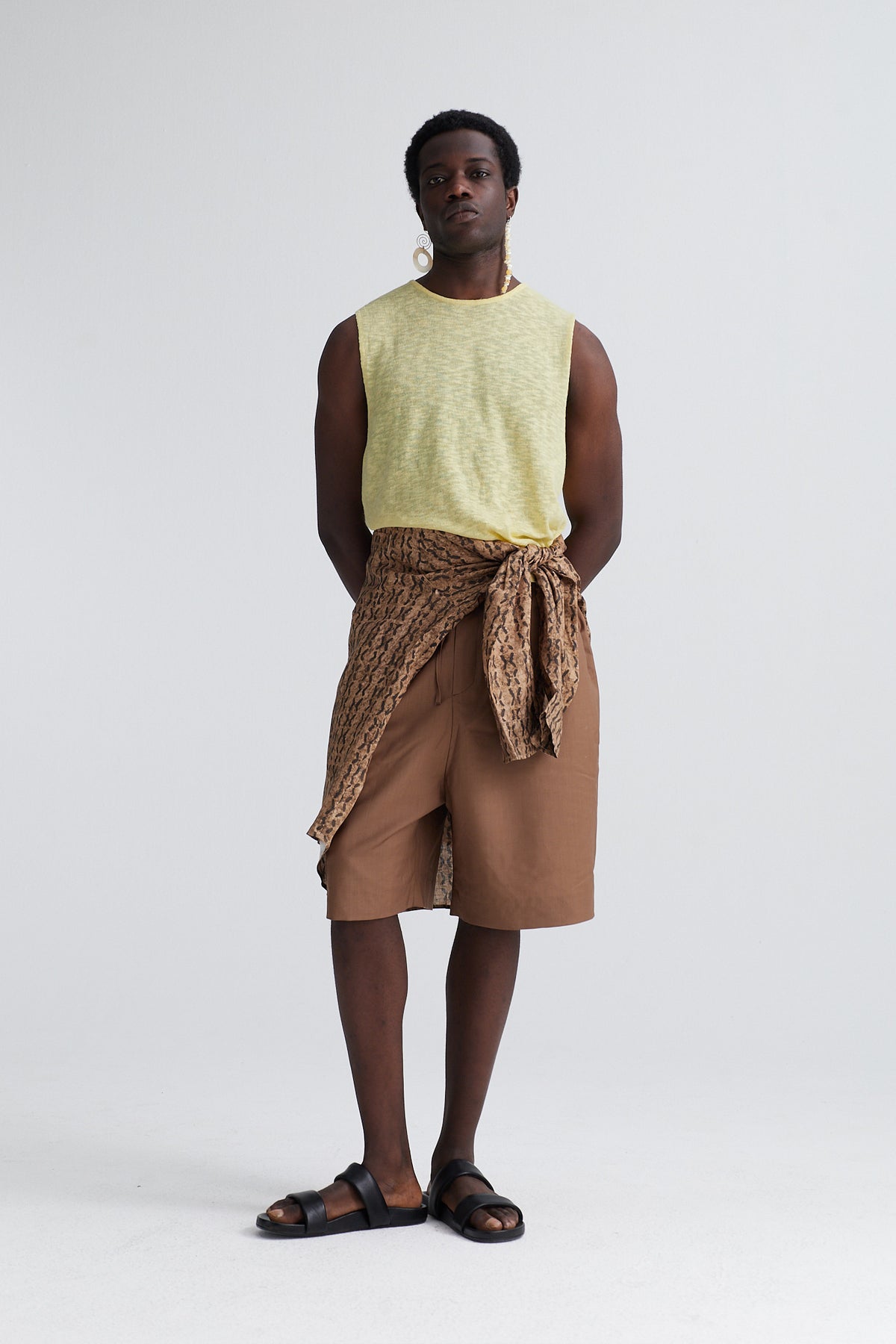 tank rosie cotton linen yellow