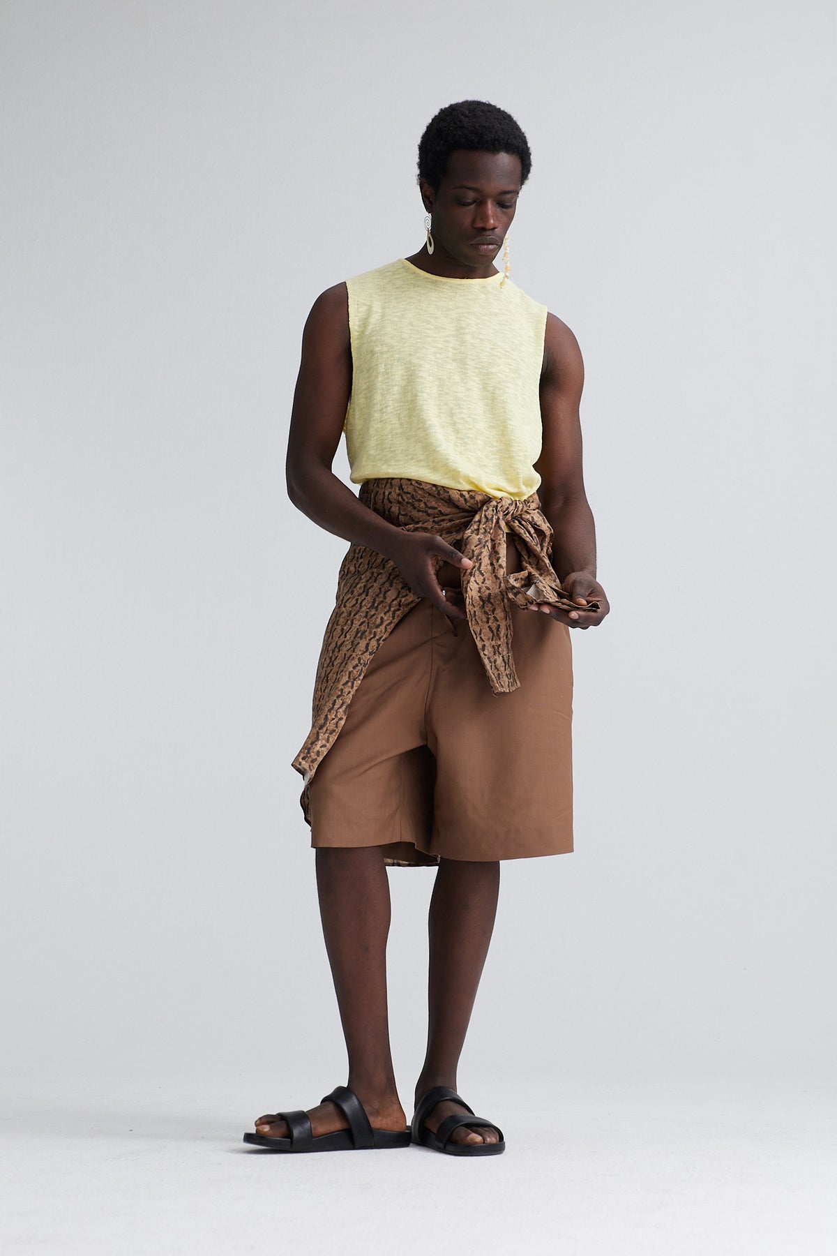 tank rosie cotton linen yellow