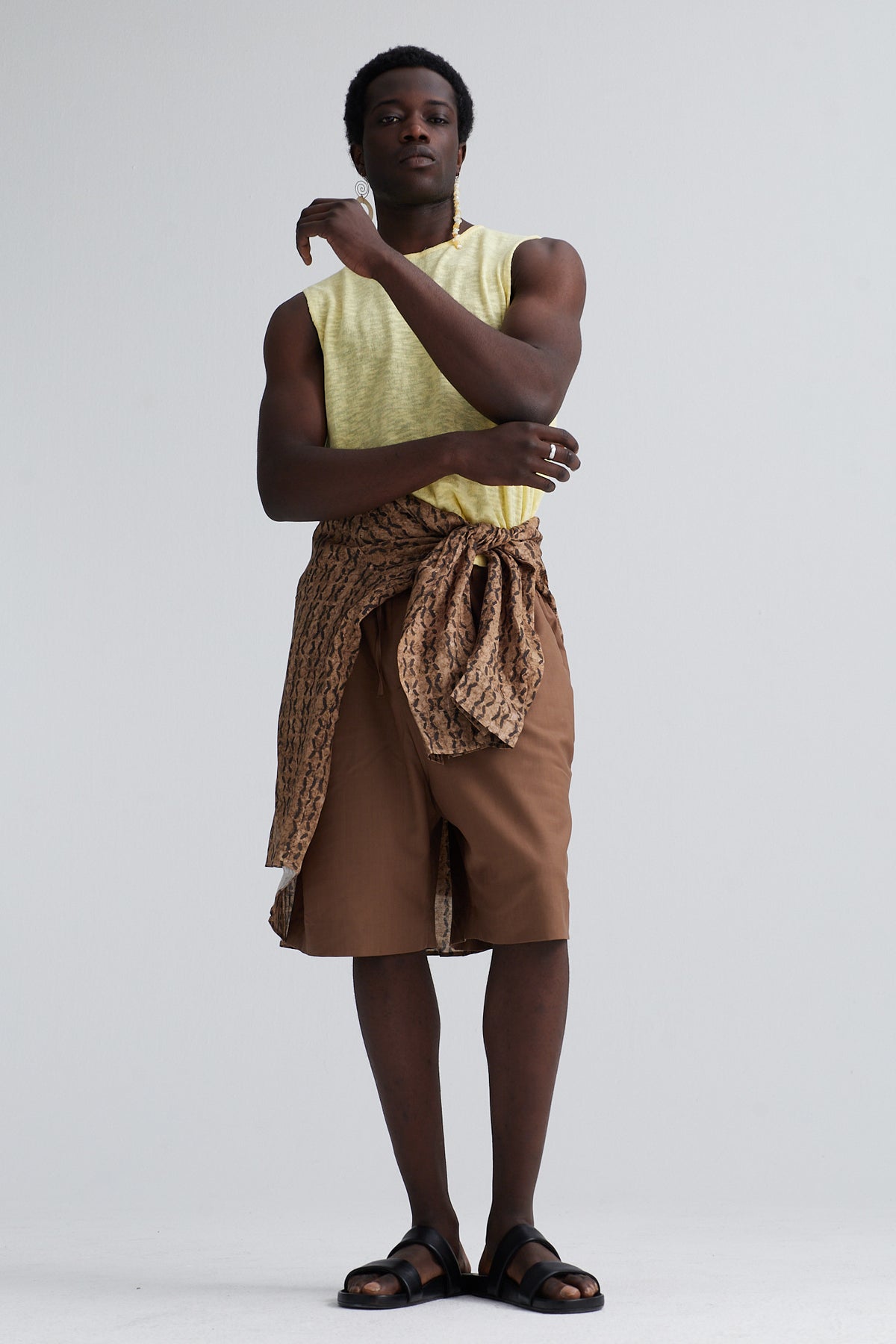 long short milan wool mohair tabacco