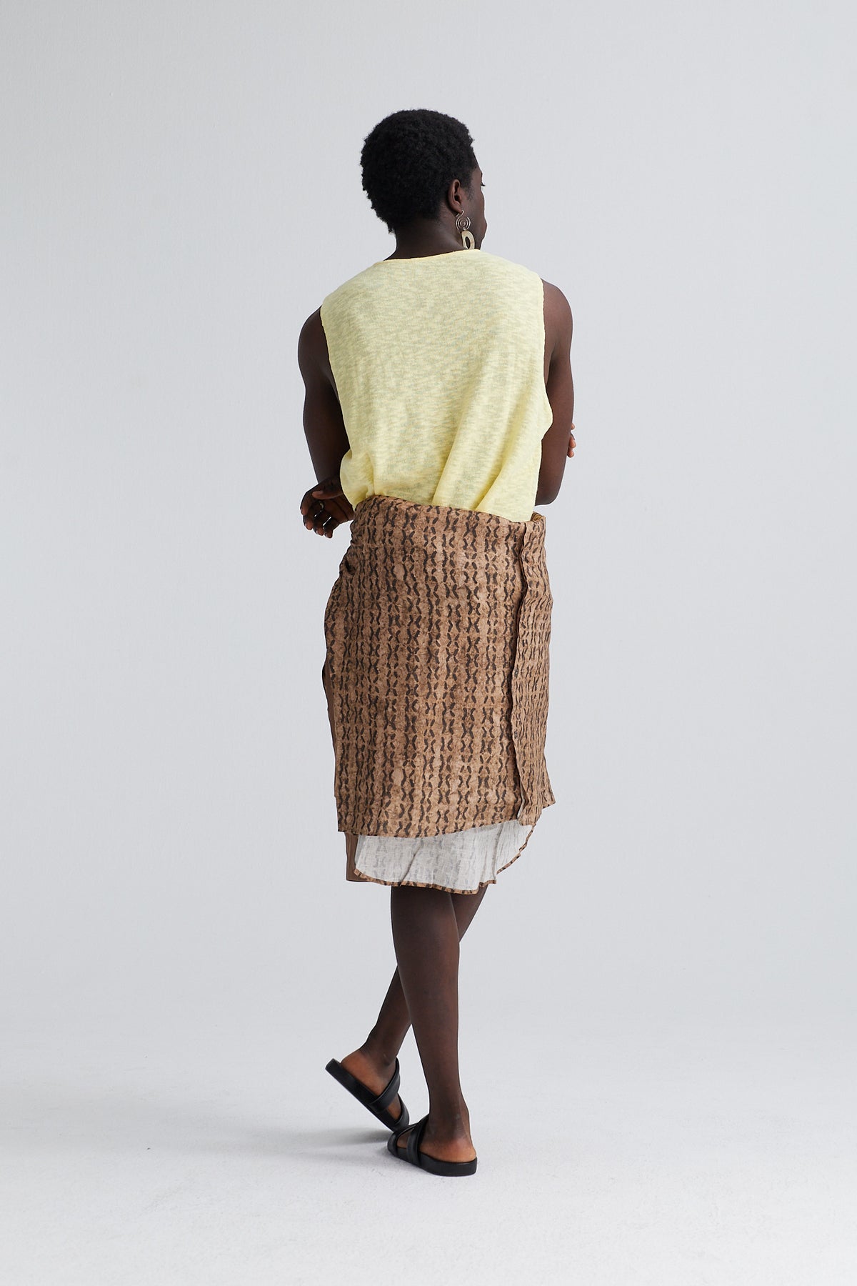 tank rosie cotton linen yellow