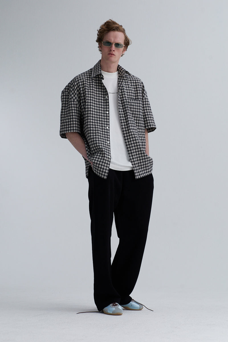 short sleeve shirt cal cotton black
