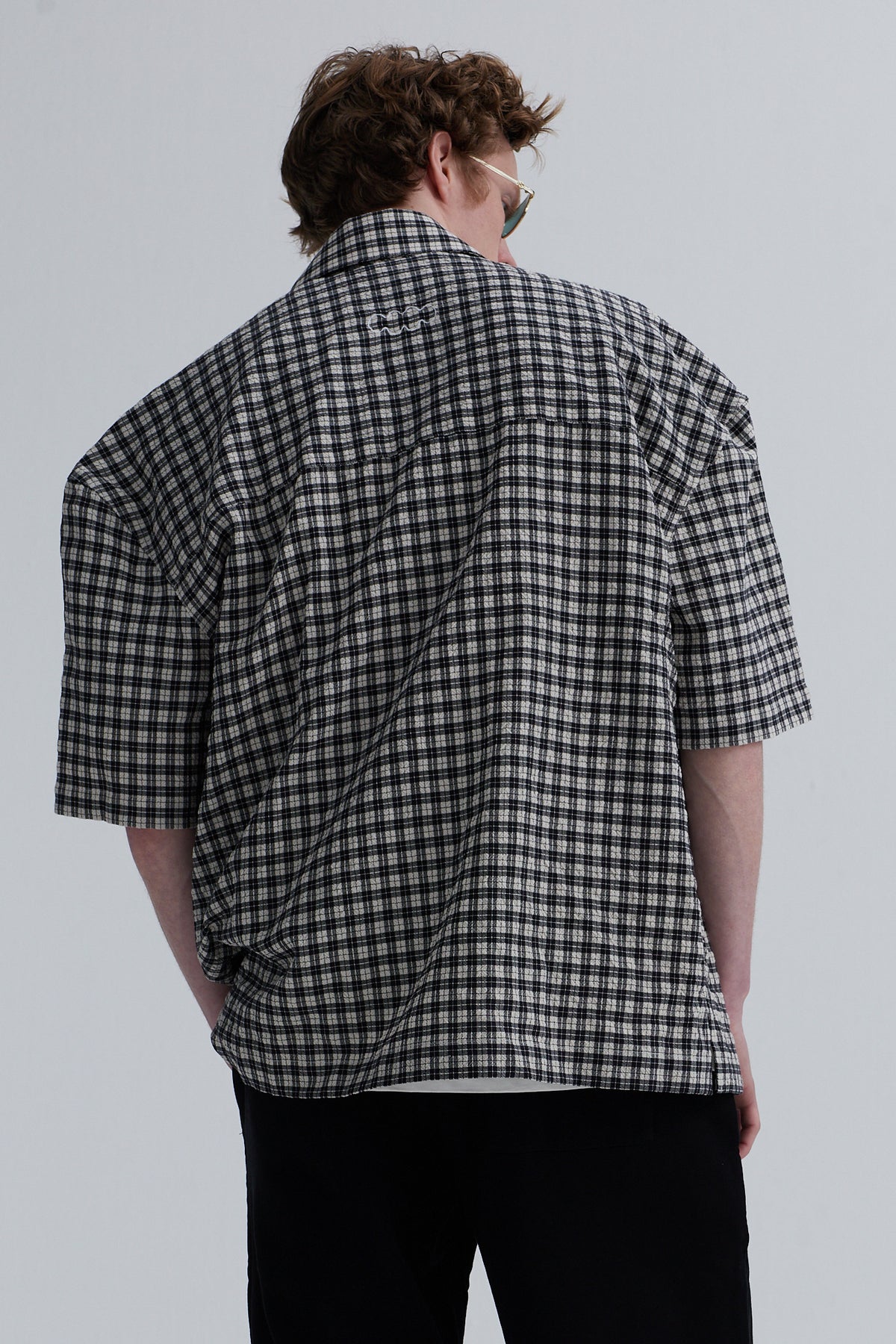 short sleeve shirt cal cotton black