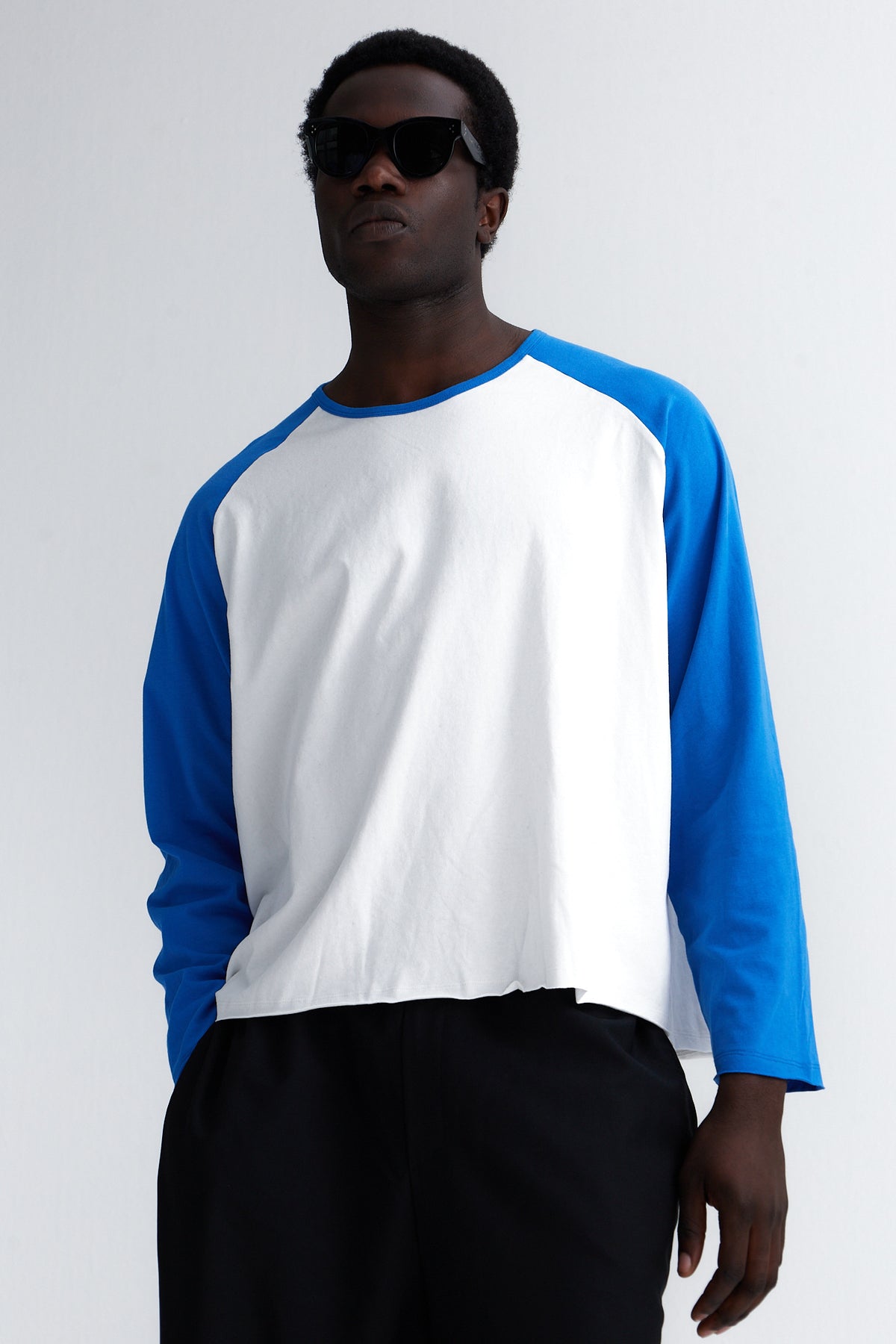 two tone sweat alfie cotton blue