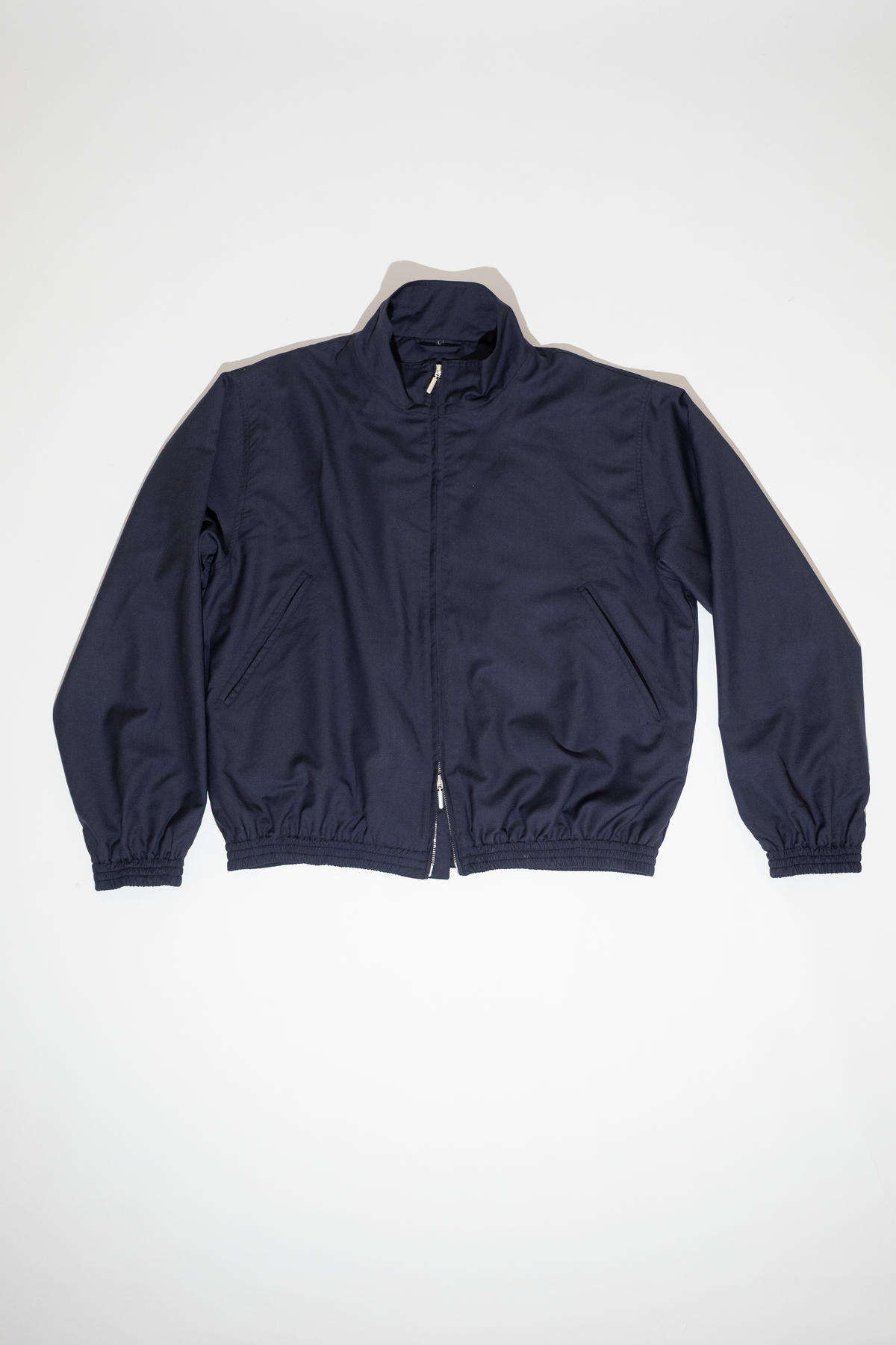 zip vest beat wool navy