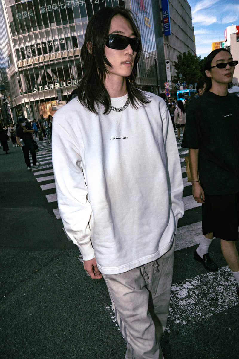 crew t sweat cotton white