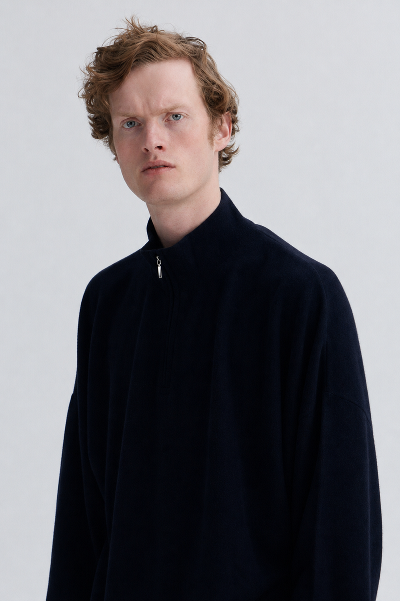 cashmere sweater nino cashmere navy