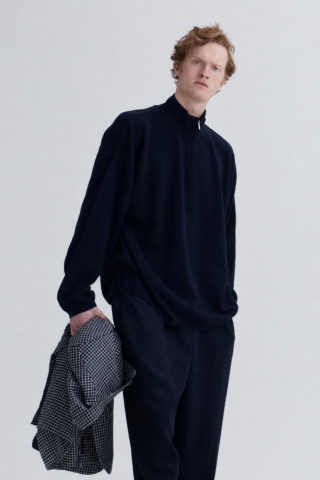 cashmere sweater nino cashmere navy